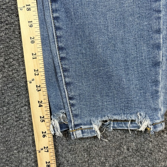 Judy Blue Jeans Womens 15/32 Blue Slim Fit Shark Bite Raw Hem Distressed JB88313 - Picture 6 of 11